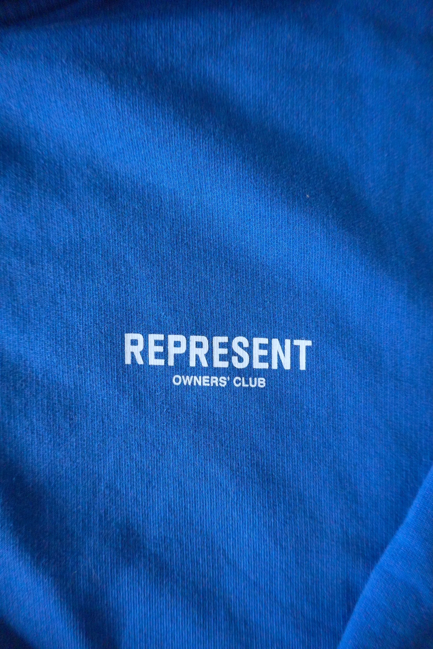 Represent Owners Club Hoodie – Cobalt Blue, Oversized Fit Men’s Large Sweatshirt