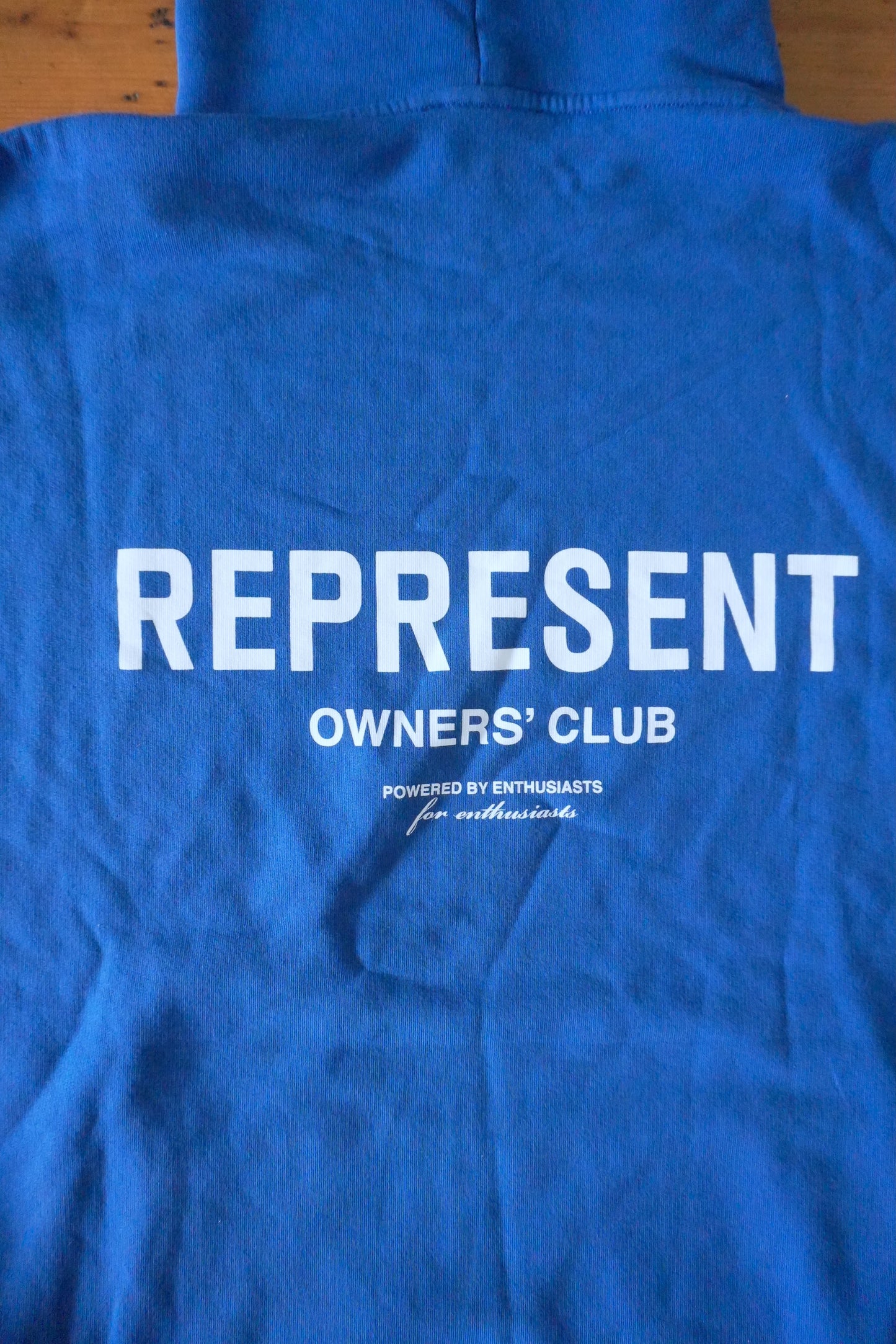 Represent Owners Club Hoodie – Cobalt Blue, Oversized Fit Men’s Large Sweatshirt