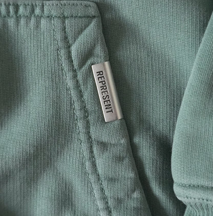 Represent Owners Club Hoodie Khaki Green Oversized Men’s Medium Sweatshirt
