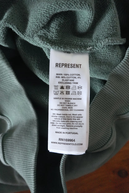 Represent Owners Club Hoodie Khaki Green Oversized Men’s Medium Sweatshirt