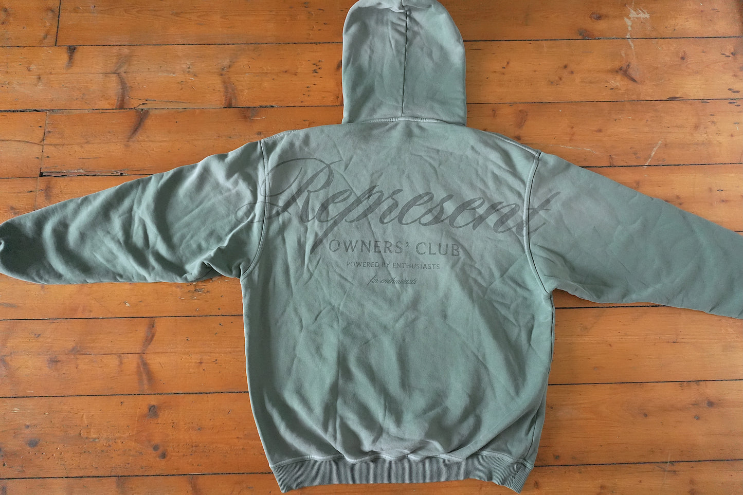 Represent Owners Club Hoodie Khaki Green Oversized Men’s Medium Sweatshirt