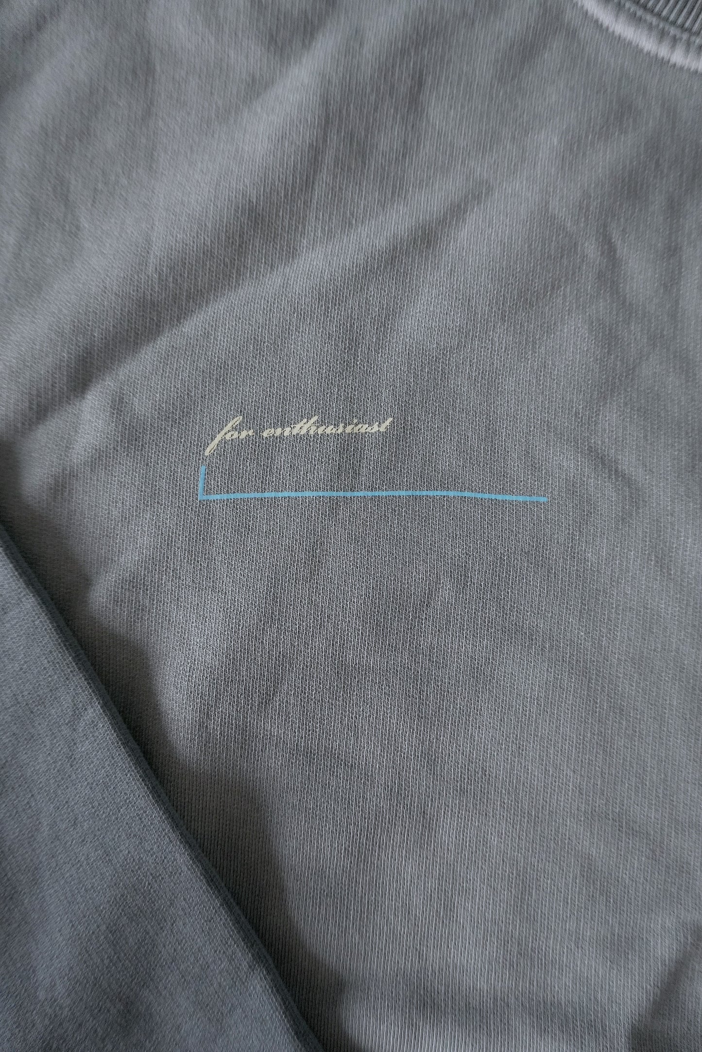 Represent Patron of the Club Sweatshirt – Washed Blue/Grey, Oversized Fit XS