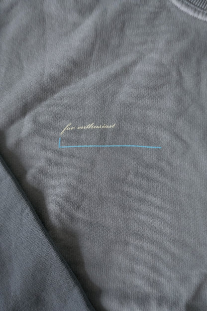 Represent Patron of the Club Sweatshirt – Washed Blue/Grey, Oversized Fit XS