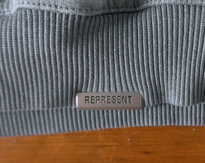 Represent Patron of the Club Sweatshirt – Washed Blue/Grey, Oversized Fit XS