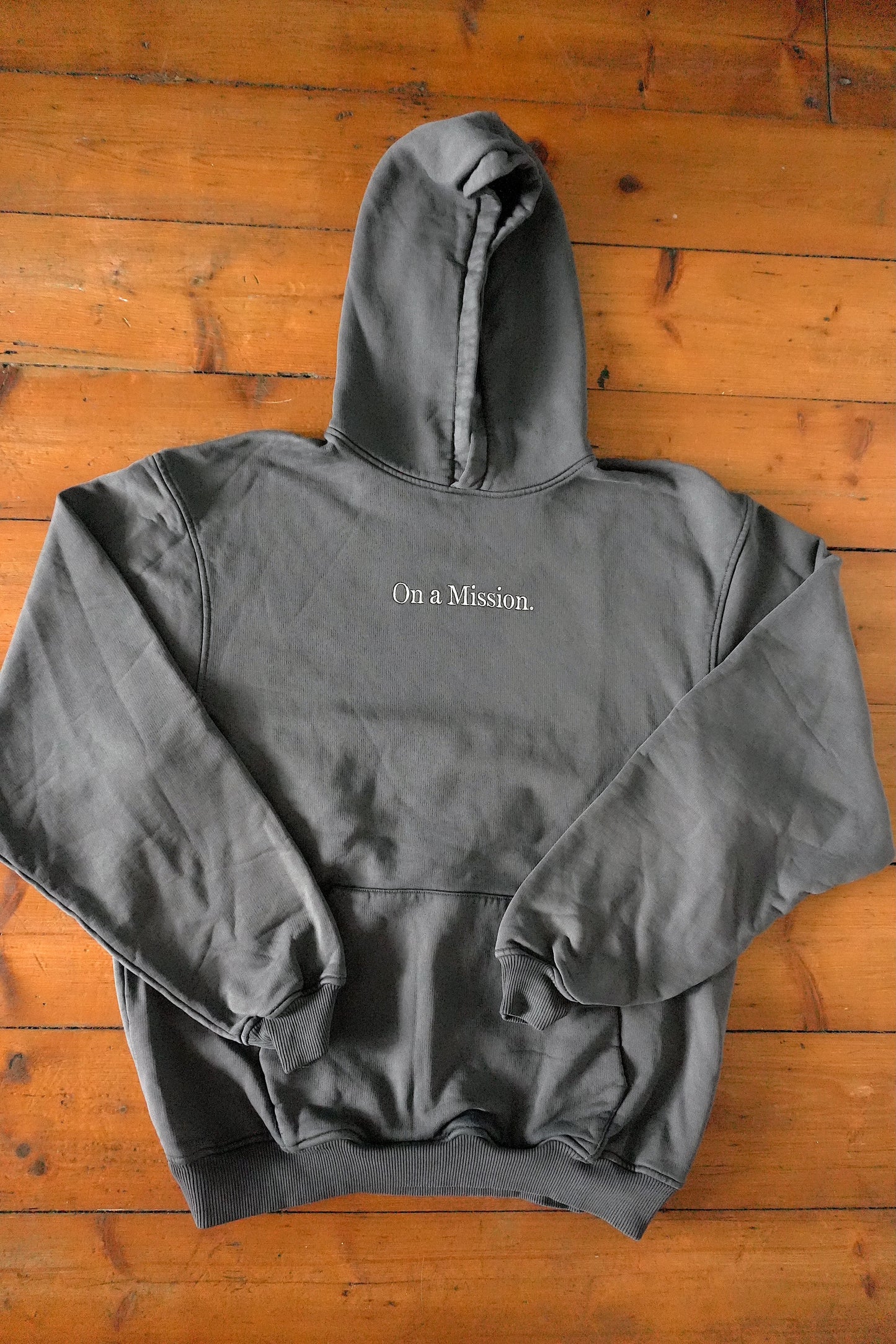 Represent Hoodie On a Mission Dark Grey Men's Small 100% Cotton Hooded