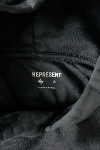 Represent Hoodie On a Mission Dark Grey Men's Small 100% Cotton Hooded