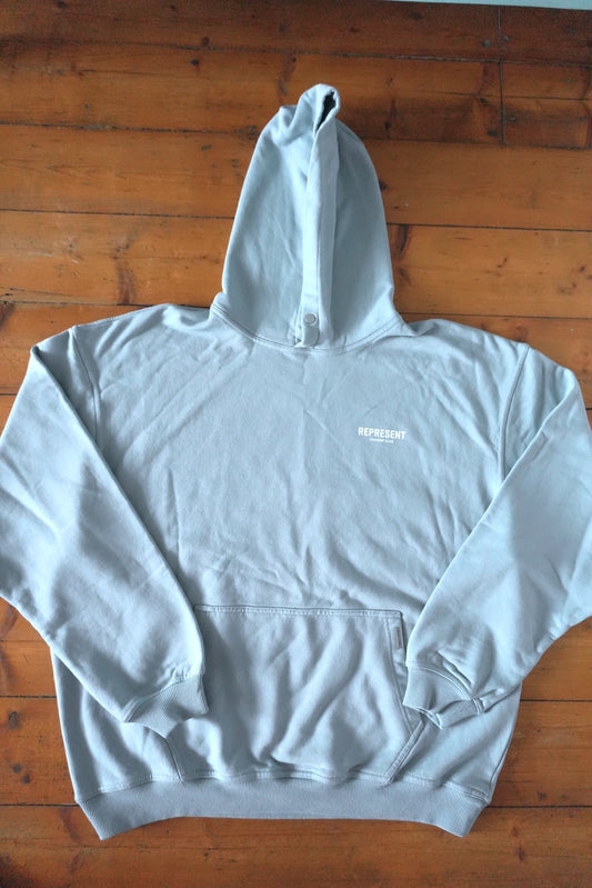 Represent Owners Club Hoodie Powder Blue Oversized Men’s XL Cotton Sweatshirt