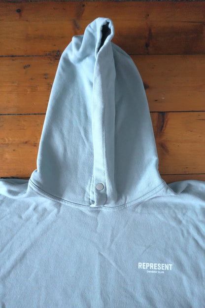 Represent Owners Club Hoodie Powder Blue Oversized Men’s XL Cotton Sweatshirt