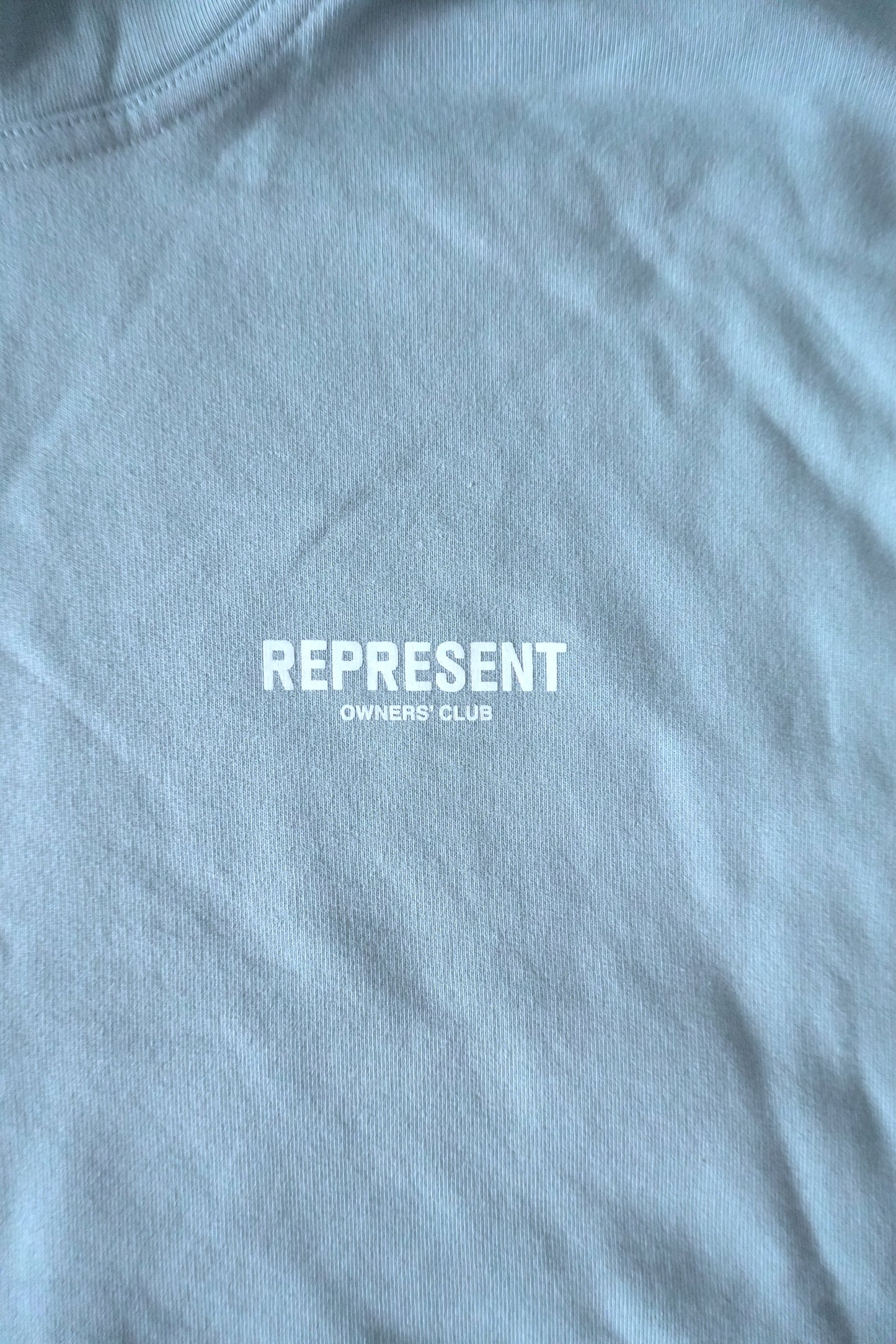 Represent Owners Club Hoodie Powder Blue Oversized Men’s XL Cotton Sweatshirt