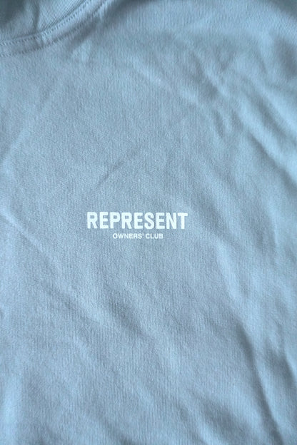 Represent Owners Club Hoodie Powder Blue Oversized Men’s XL Cotton Sweatshirt