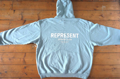 Represent Owners Club Hoodie Powder Blue Oversized Men’s XL Cotton Sweatshirt