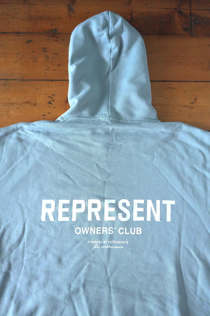 Represent Owners Club Hoodie Powder Blue Oversized Men’s XL Cotton Sweatshirt