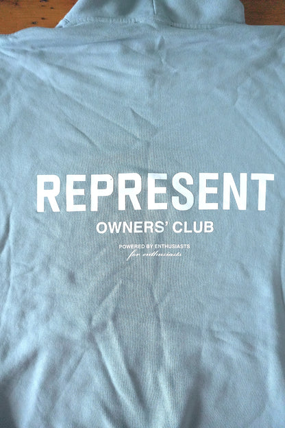 Represent Owners Club Hoodie Powder Blue Oversized Men’s XL Cotton Sweatshirt