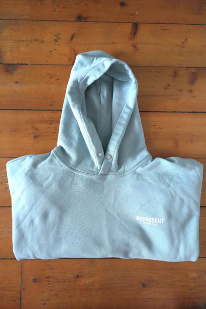 Represent Owners Club Hoodie Powder Blue Oversized Men’s XL Cotton Sweatshirt