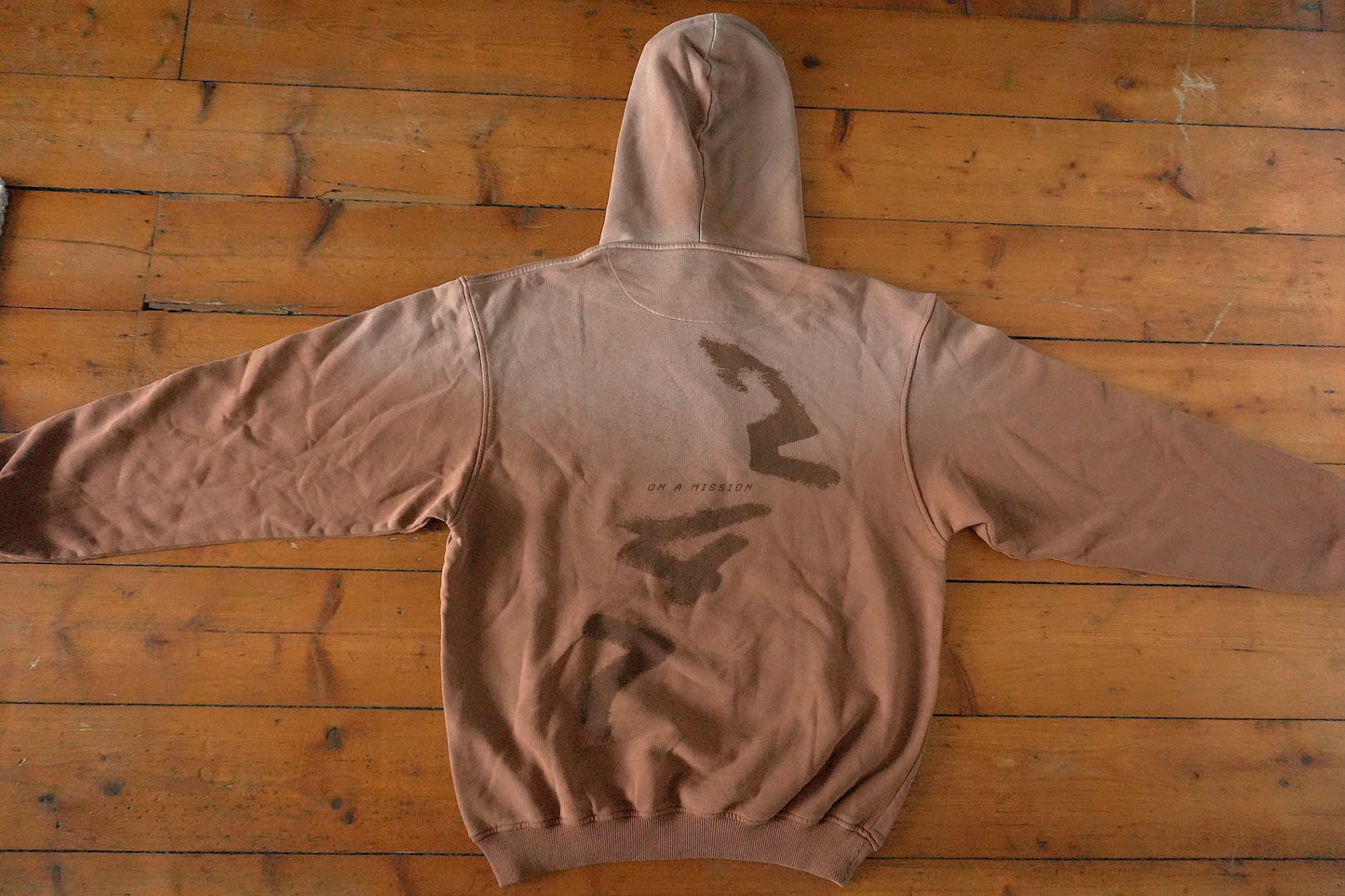 Represent 247 Motion Hoodie Brown Rust Fade Oversized XS Men’s Cotton Streetwear