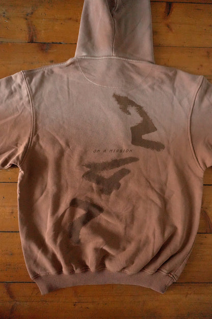 Represent 247 Motion Hoodie Brown Rust Fade Oversized XS Men’s Cotton Streetwear