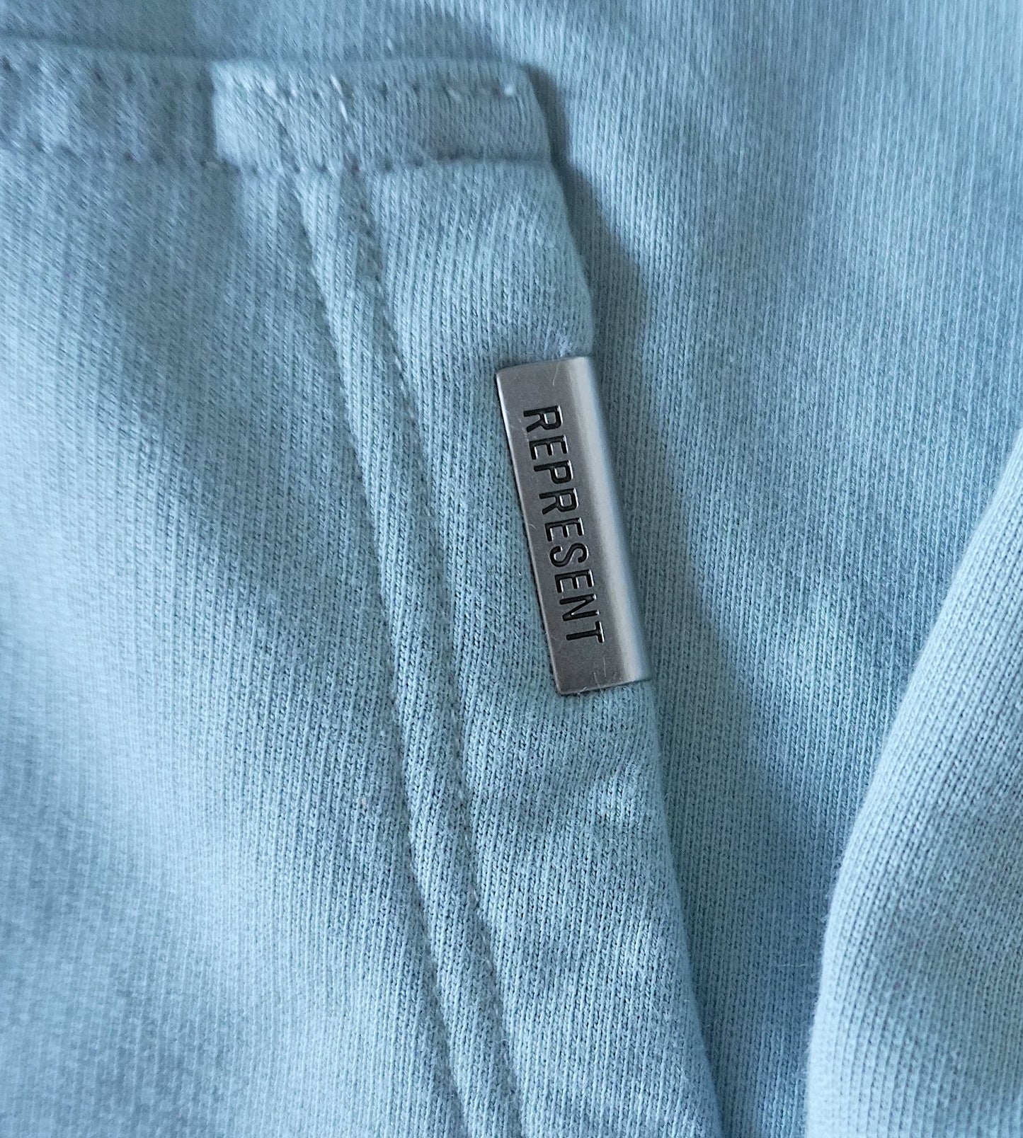 Represent Owners Club Hoodie – Light Blue Powder Blue, Oversized Fit Small