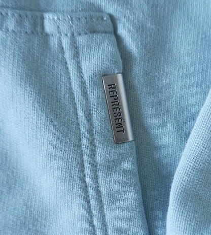 Represent Owners Club Hoodie – Light Blue Powder Blue, Oversized Fit Small