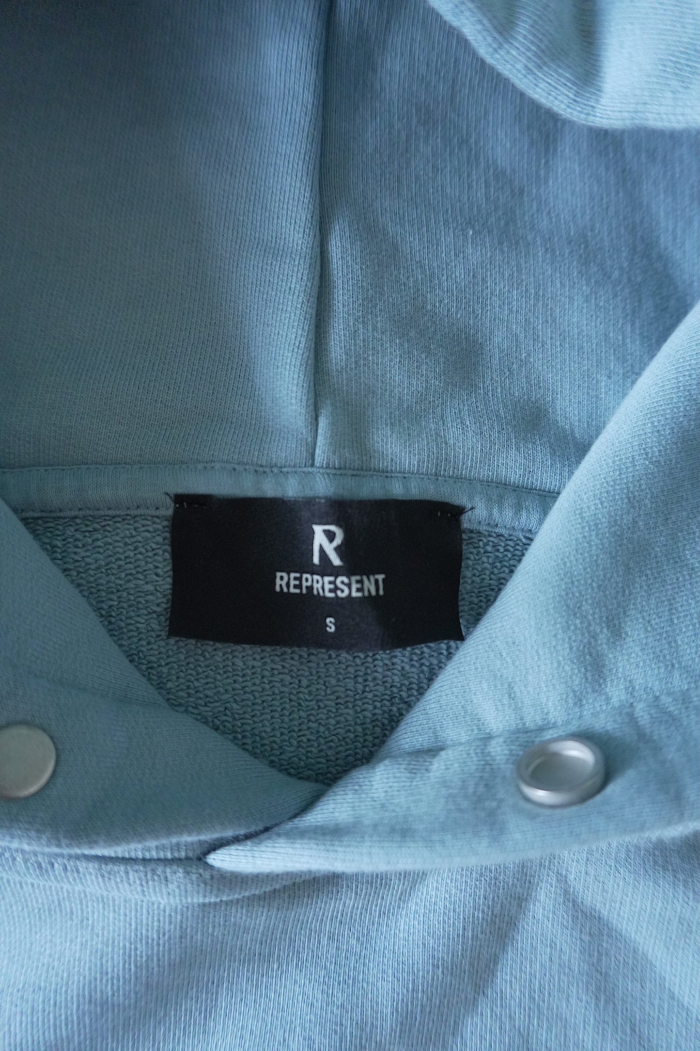 Represent Owners Club Hoodie – Light Blue Powder Blue, Oversized Fit Small