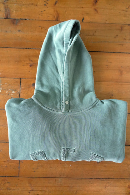 Represent REP Applique Hoodie Green Boxy Fit Men’s Large Cotton Sweatshirt