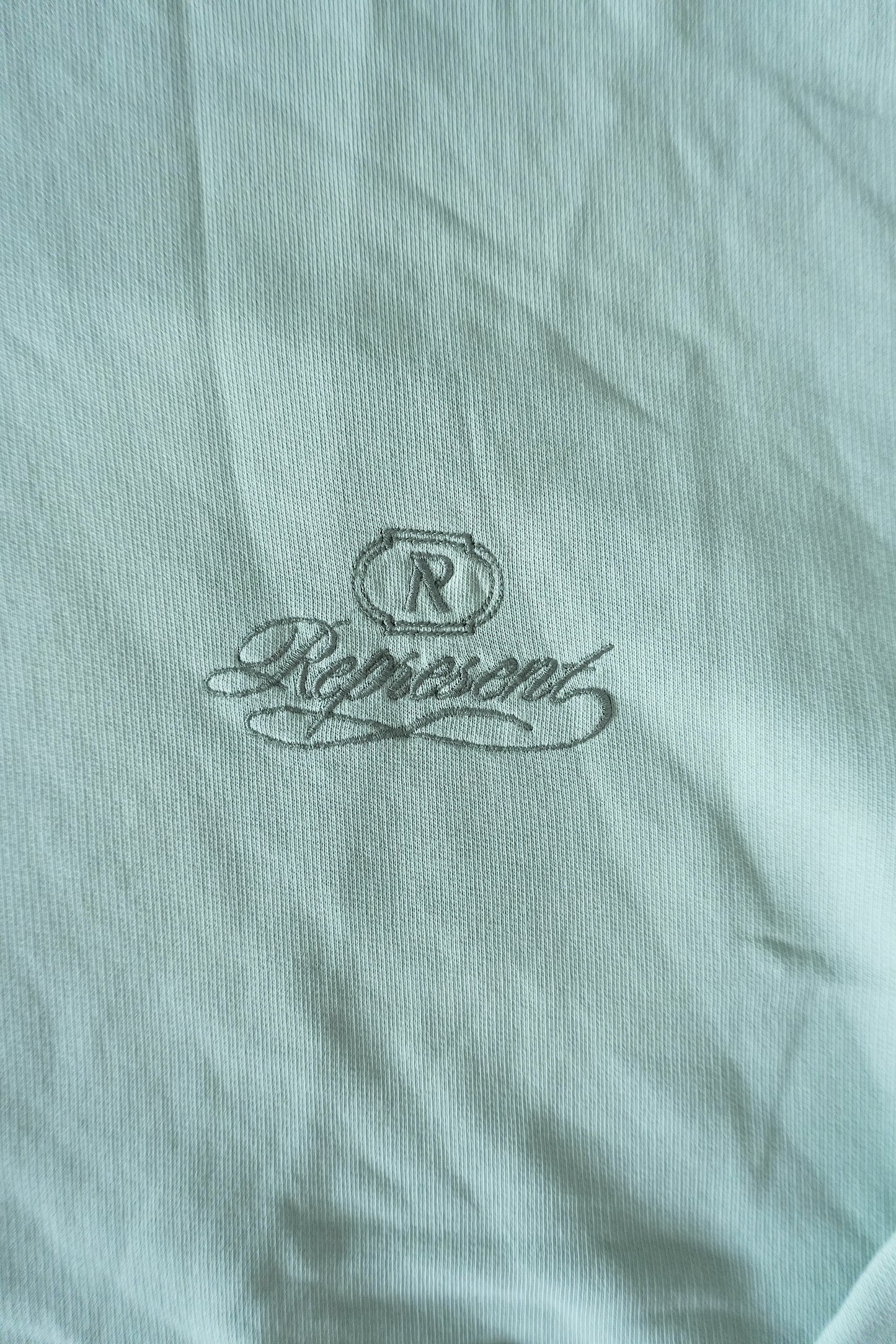 Represent Hoodie Oversized Light Green Men's Medium Grand Vintage Sweatshirt