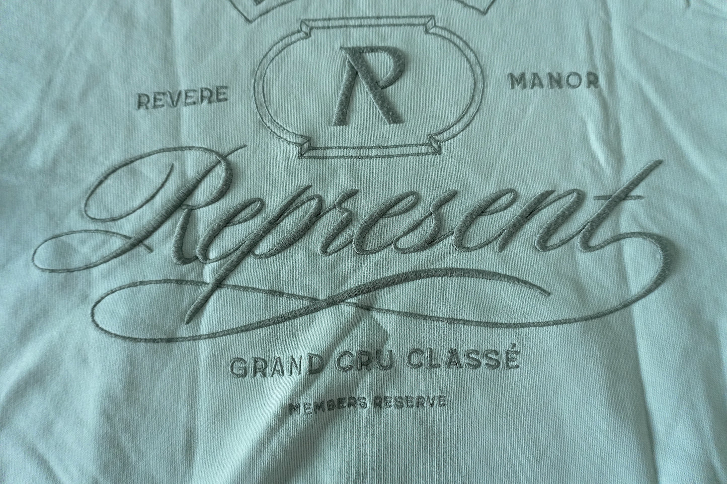 Represent Hoodie Oversized Light Green Men's Medium Grand Vintage Sweatshirt