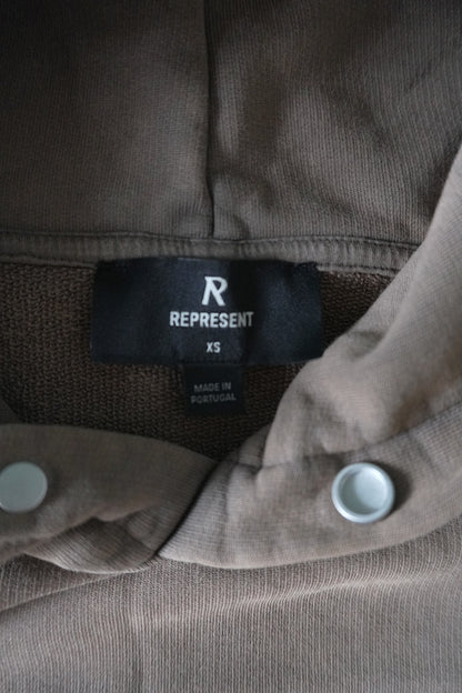 Represent Owners Club Hoodie – Fog Brown, Oversized Fit (Men’s XS) Sweatshirt