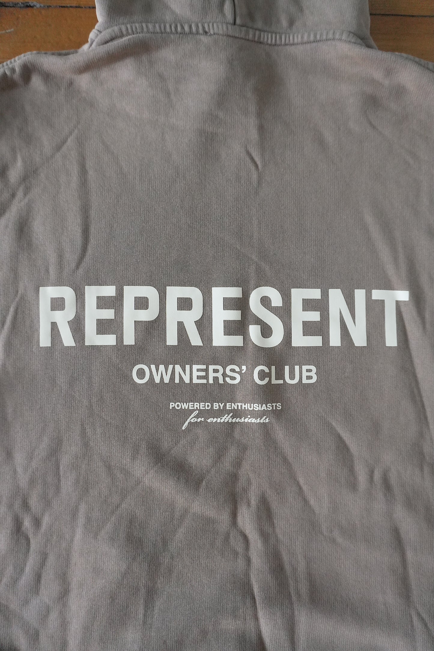 Represent Owners Club Hoodie – Fog Brown, Oversized Fit (Men’s XS) Sweatshirt