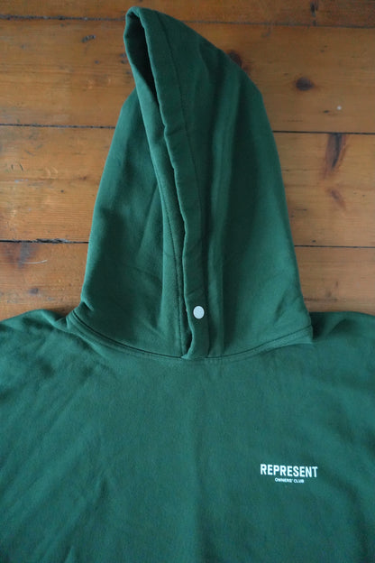 Represent Owners Club Hoodie Green Oversized Men’s Large Cotton Sweatshirt