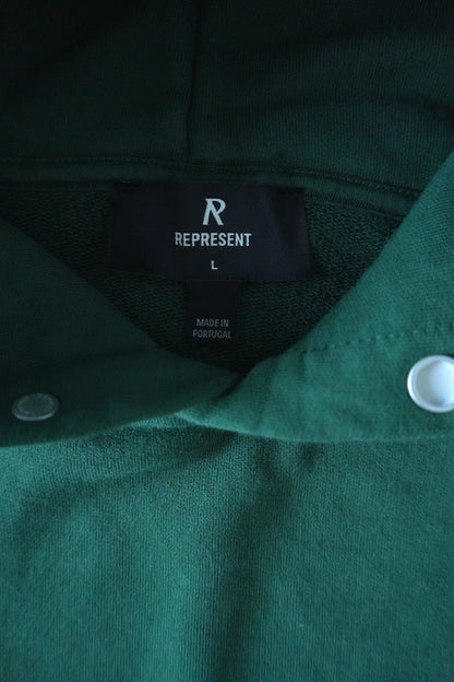 Represent Owners Club Hoodie Green Oversized Men’s Large Cotton Sweatshirt