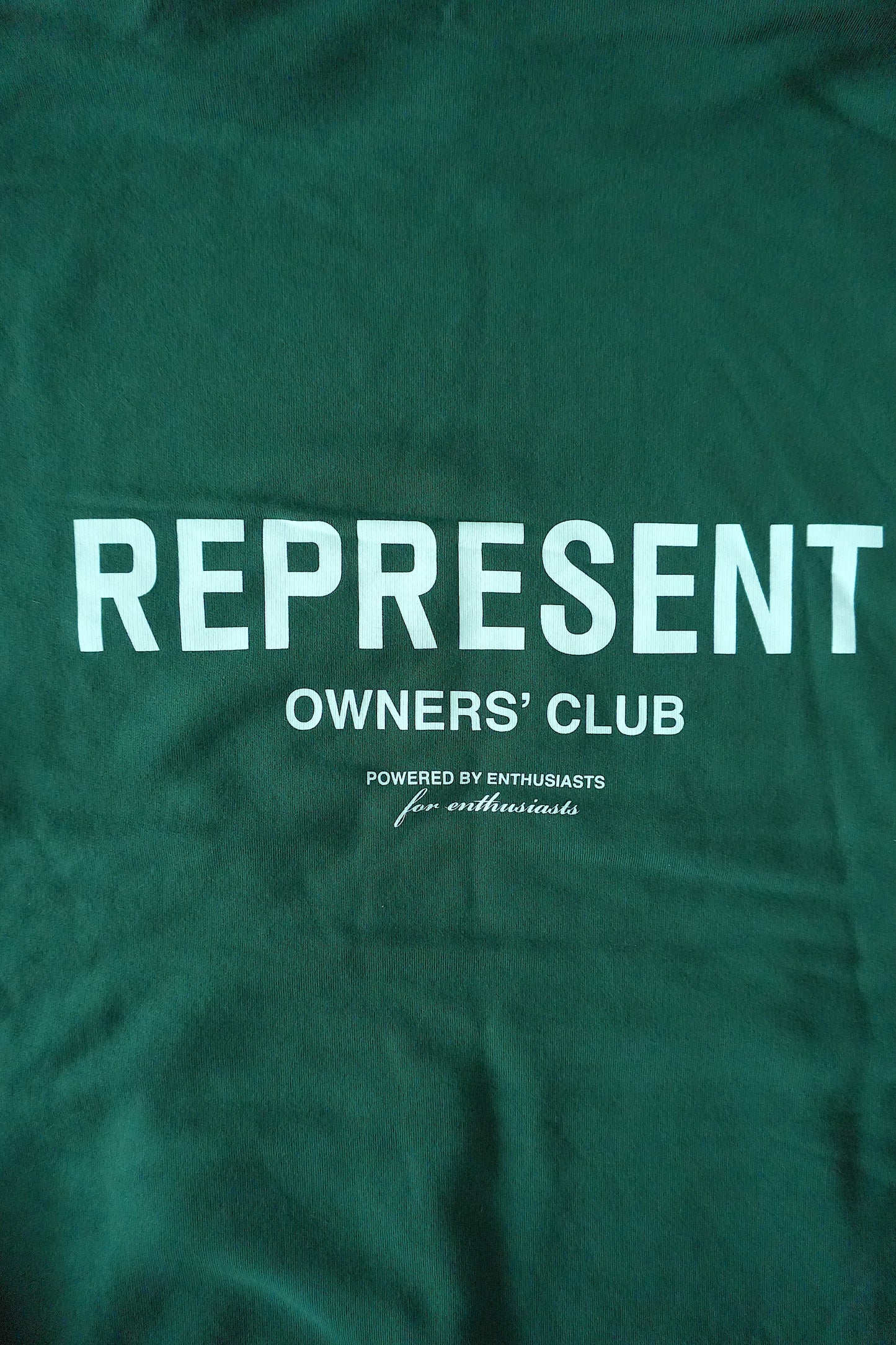 Represent Owners Club Hoodie Green Oversized Men’s Large Cotton Sweatshirt