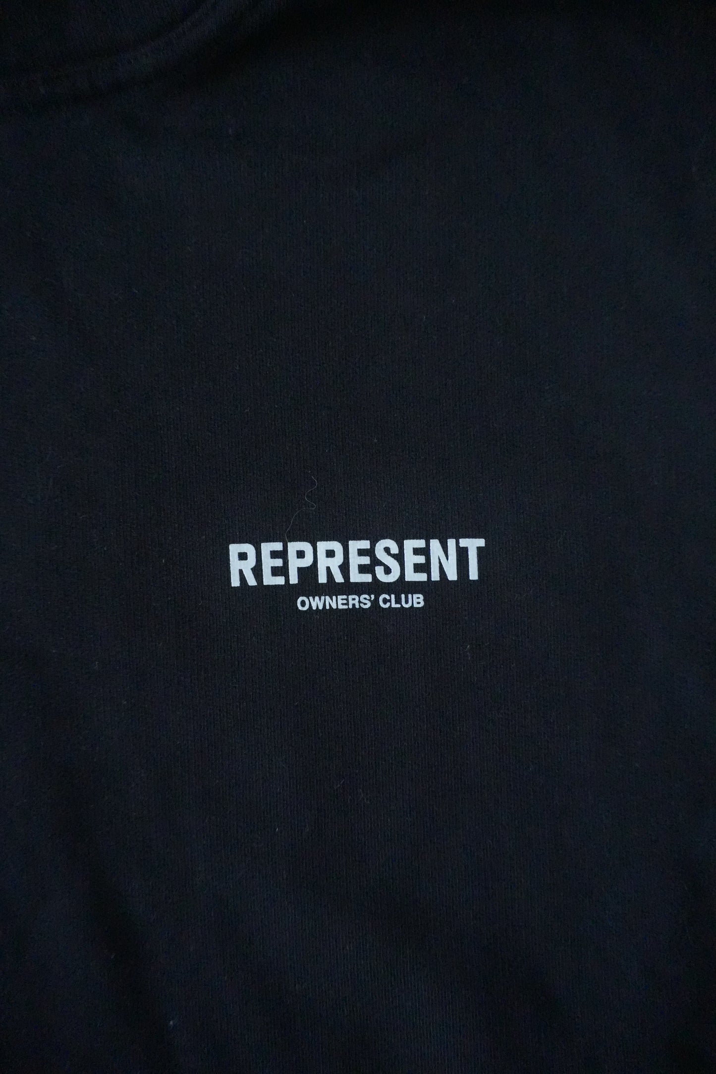 Represent Hoodie Owner's Club Oversized Black Men's Large Hooded Sweatshirt
