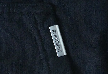 Represent Hoodie Owner's Club Oversized Black Men's Large Hooded Sweatshirt