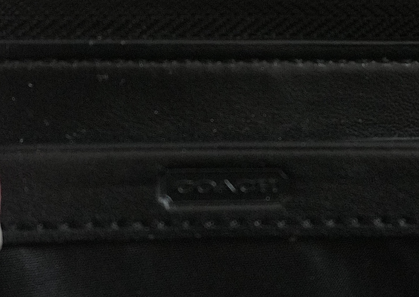 Coach Vintage Wallet Black Leather Zip Around Long Purse Gold Hardware Women's