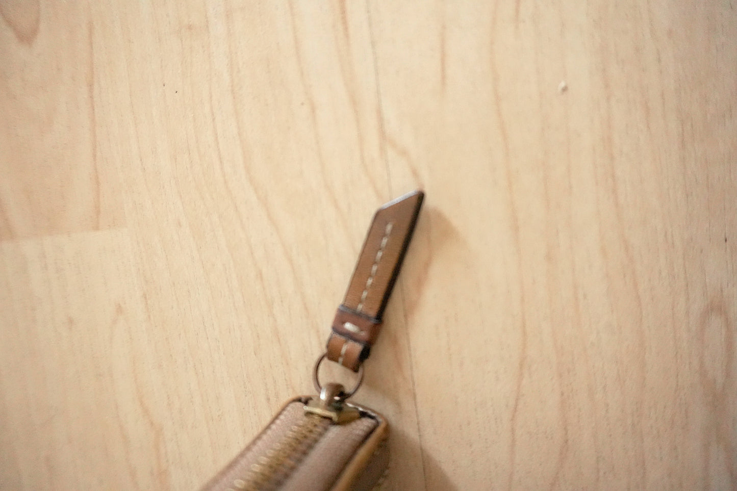 Vintage Coach Zip Around Wallet Brown Leather Monogram Canvas Long Purse Gold