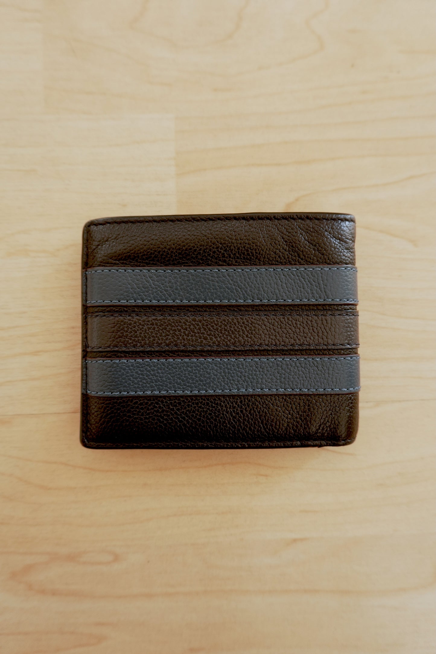Coach Wallet Black Blue Leather Bifold Men's Square Wallet