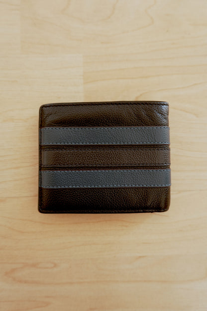 Coach Wallet Black Blue Leather Bifold Men's Square Wallet