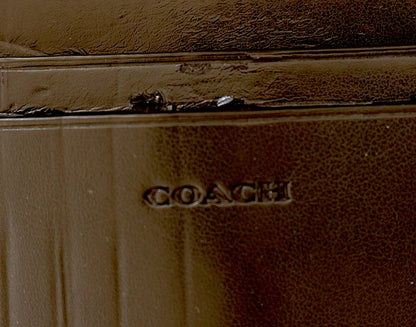 Coach Black Leather Travel Organiser Double Zip Wallet Card Holder Case 18 Slots