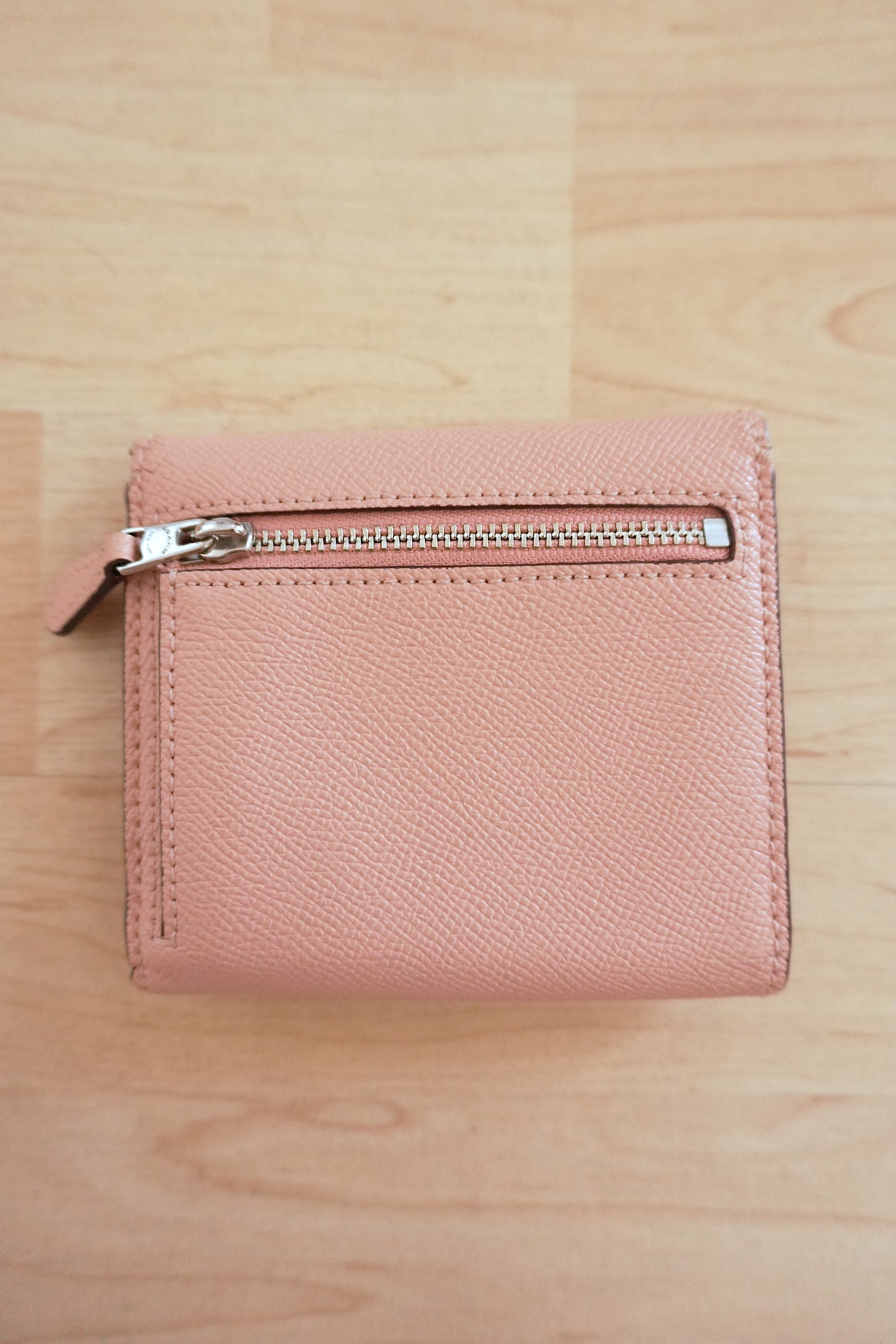 Coach Purse Vintage Light Pink Leather Envelope Square Wallet Stud Women's