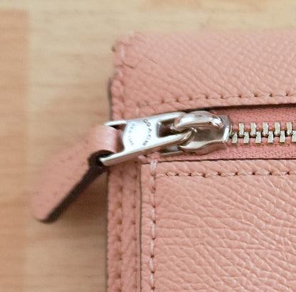 Coach Purse Vintage Light Pink Leather Envelope Square Wallet Stud Women's