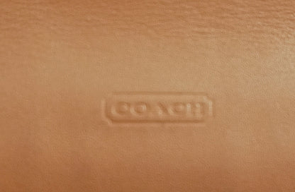 Coach Wallet Vintage Brown Canvas Leather Long Flap Purse Monogram Women's