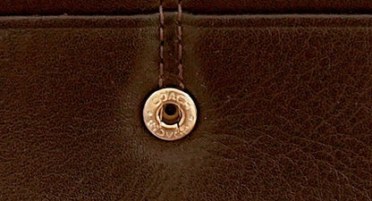 Coach Vintage Wallet Y2K Black Leather Flap Purse Silver Buckle Coin Pocket 2000