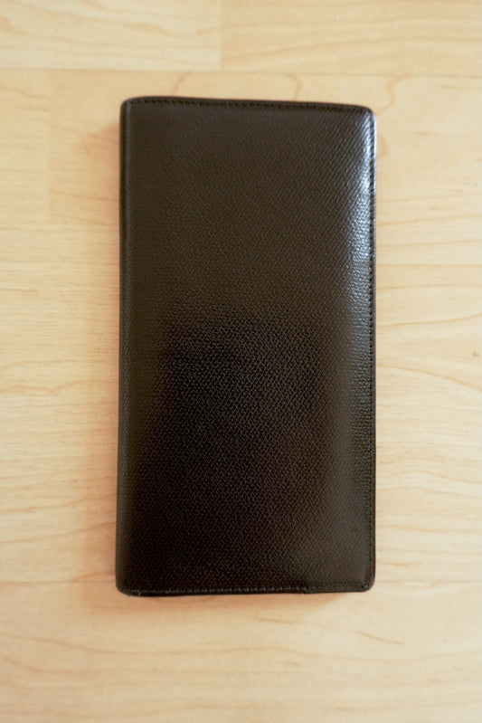 Coach Vintage Long Wallet Bifold Black Leather Purse Unisex Card Slots Men's