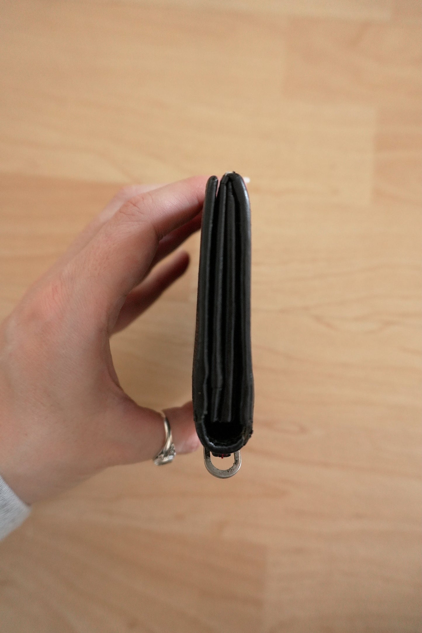 Gucci Vintage Card Case Black GG Canvas Card Holder Web Stripe Unisex Bifold