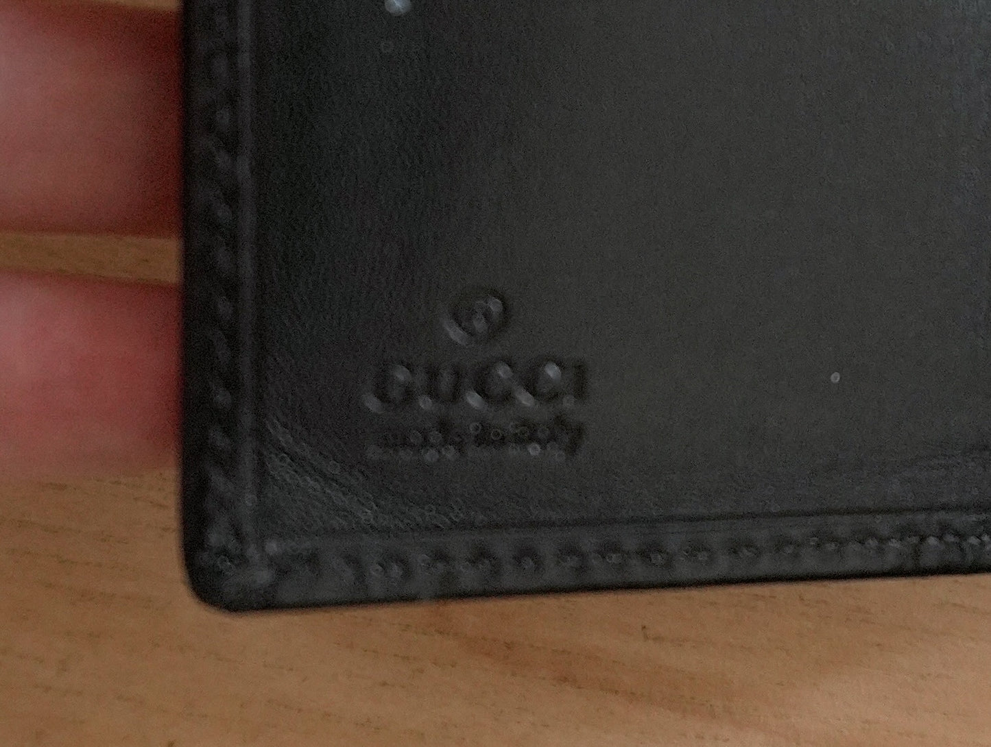 Gucci Vintage Card Case Black GG Canvas Card Holder Web Stripe Unisex Bifold