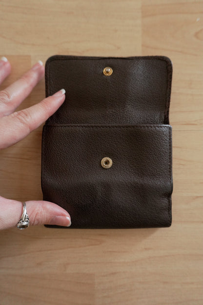 Vintage Gucci Bamboo Wallet – Brown Leather & Suede Bifold Purse Women’s