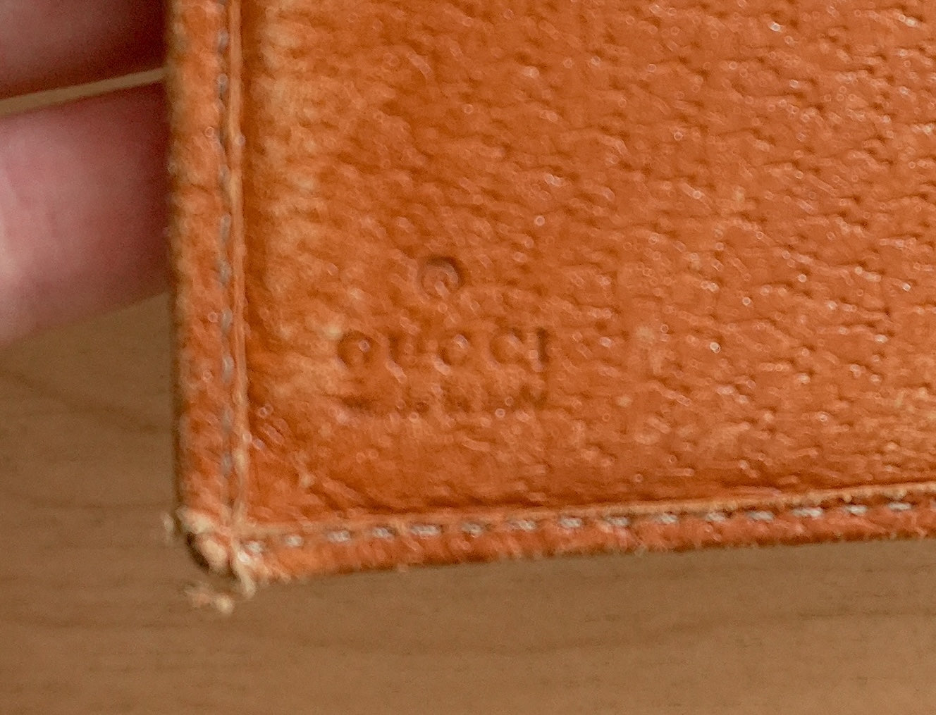 Gucci Vintage Wallet GG Monogram Brown Tan Leather Canvas Gold Logo Unisex