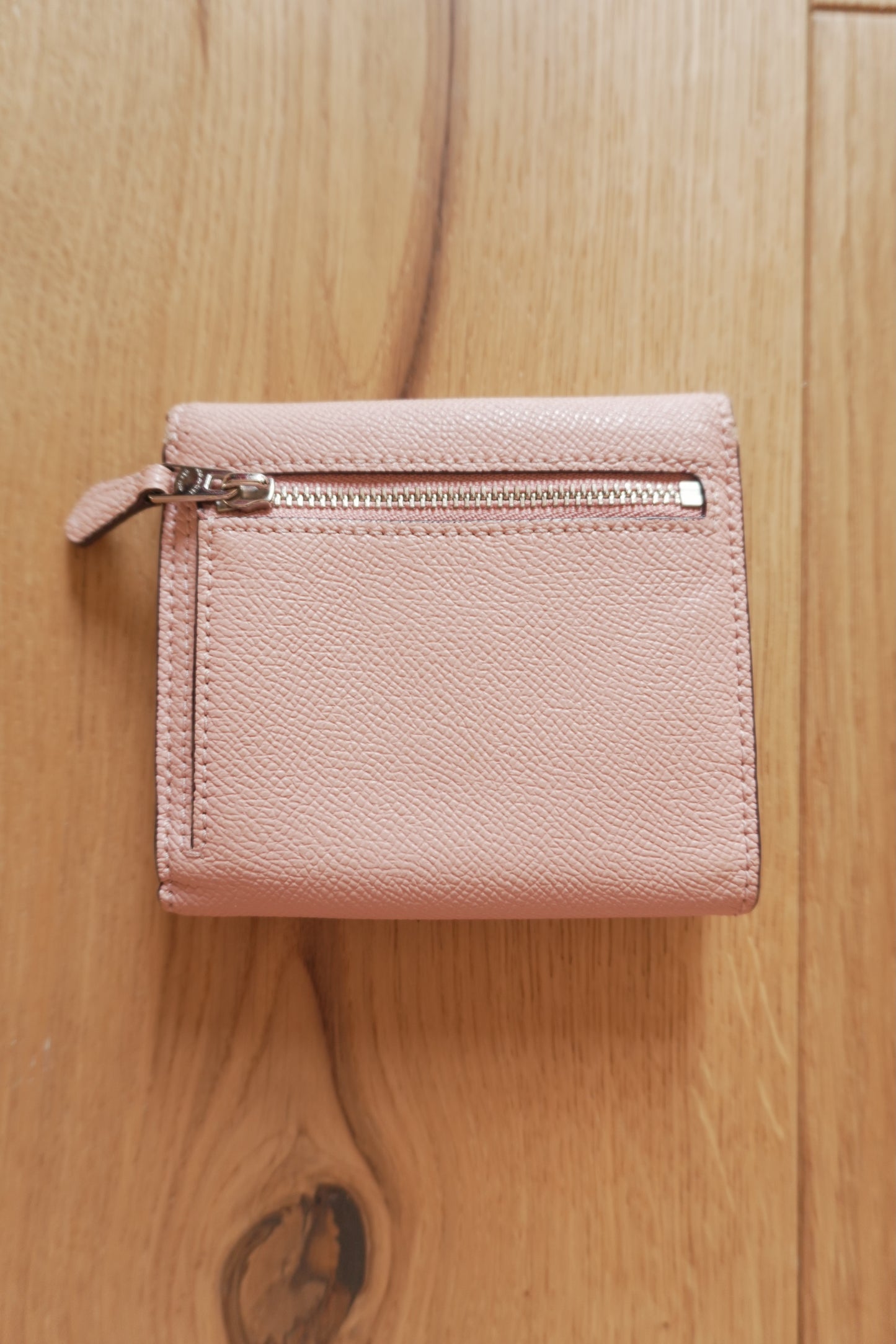 Coach Purse Vintage Light Pink Leather Envelope Square Wallet Stud Women's