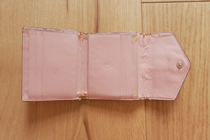 Coach Purse Vintage Light Pink Leather Envelope Square Wallet Stud Women's