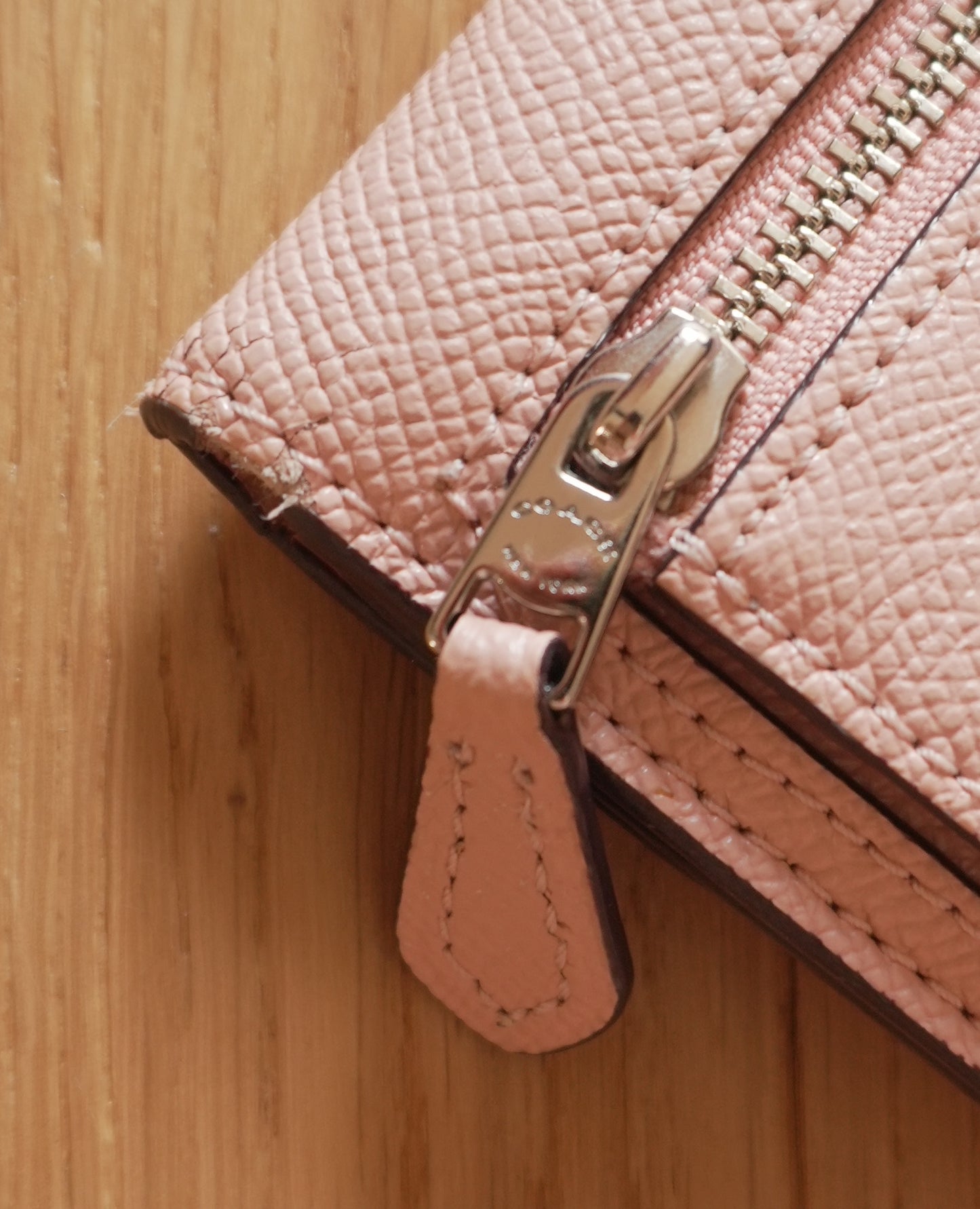 Coach Purse Vintage Light Pink Leather Envelope Square Wallet Stud Women's